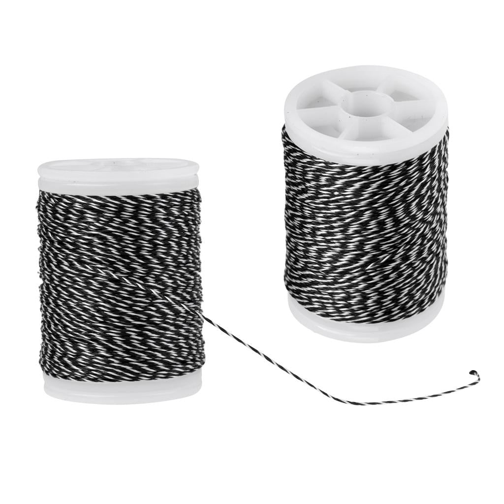 2 Pcs 110m Fiber Archery Bow String Serving Material Bowstring Protect Gray