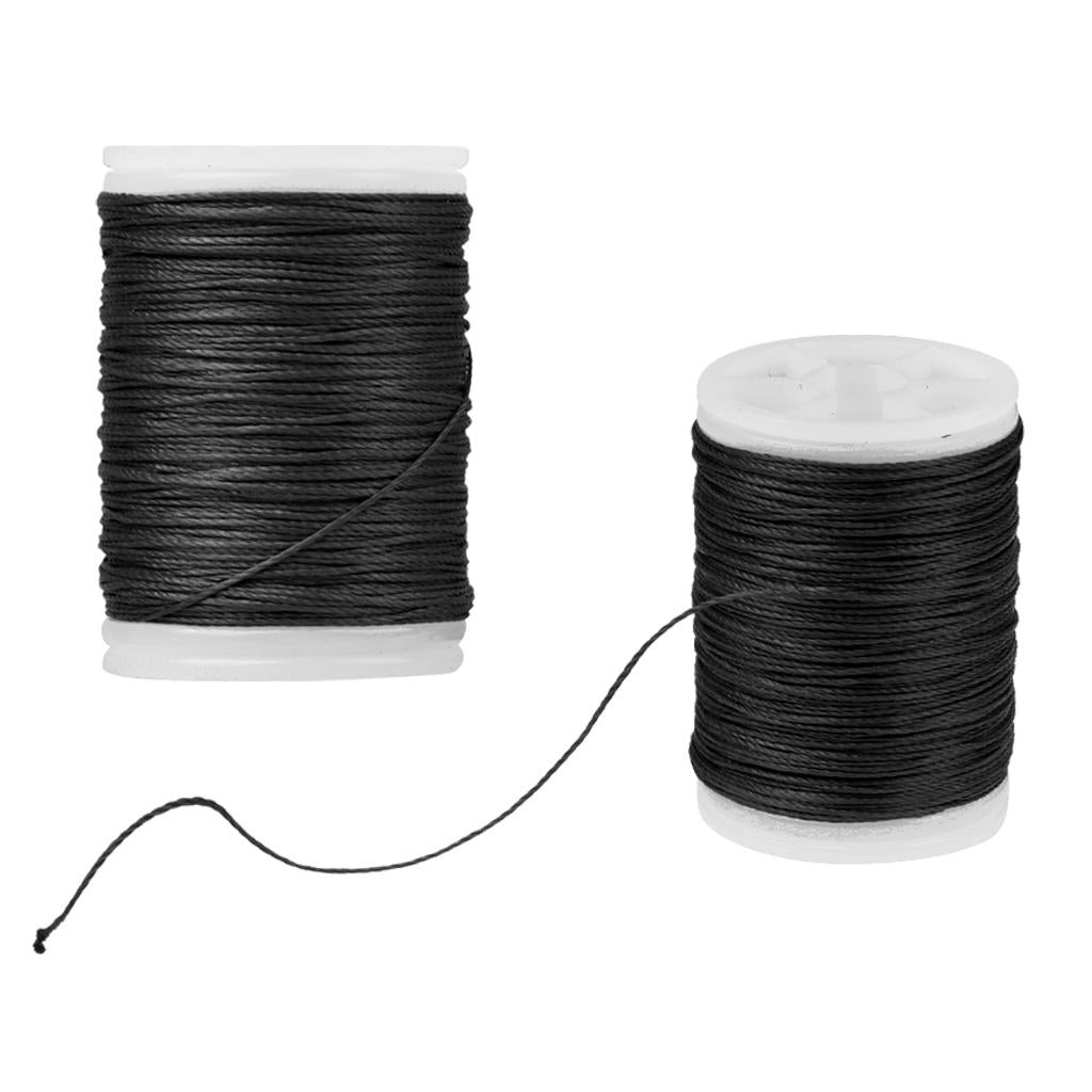 2 Pcs 110m Fiber Archery Bow String Serving Material Bowstring Protect Black