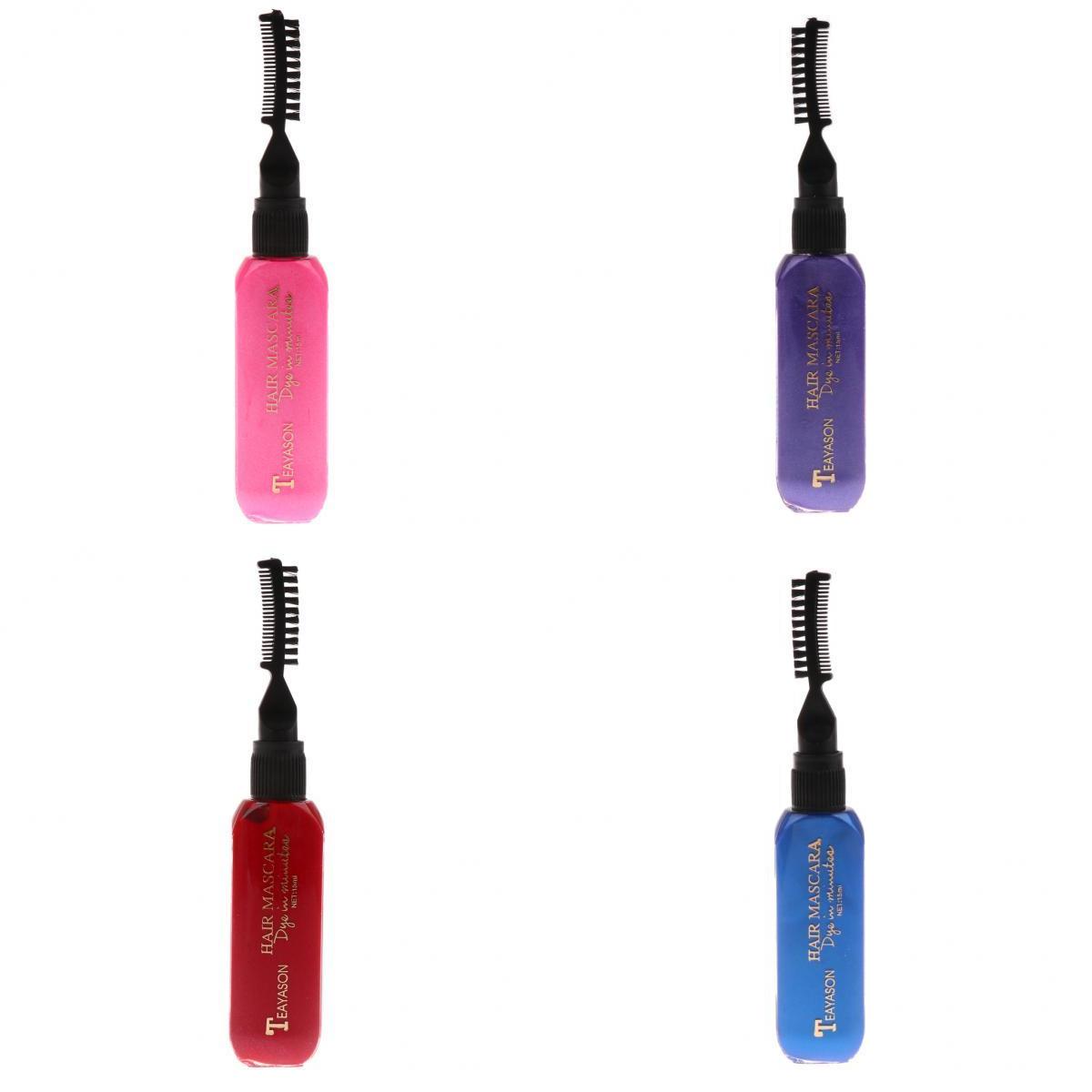 4Color Temporary Hair Color Chalk Dye Tint Highlight Streak Mascara Wash Off