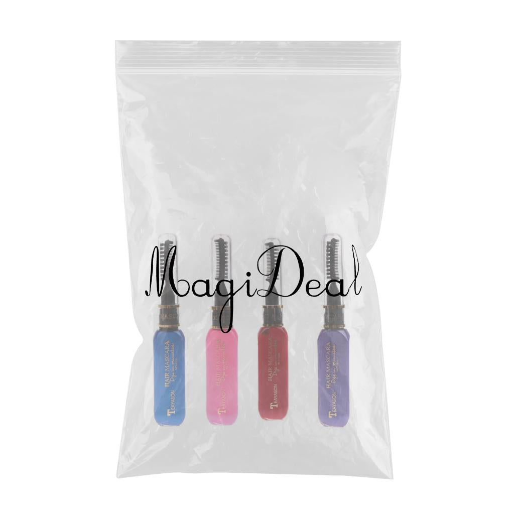 4Color Temporary Hair Color Chalk Dye Tint Highlight Streak Mascara Wash Off