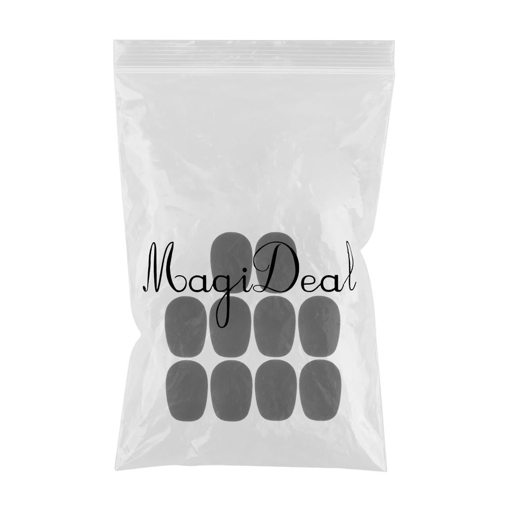 10 Pack Microphone Foam Windshield Sponge Mic Cover Black