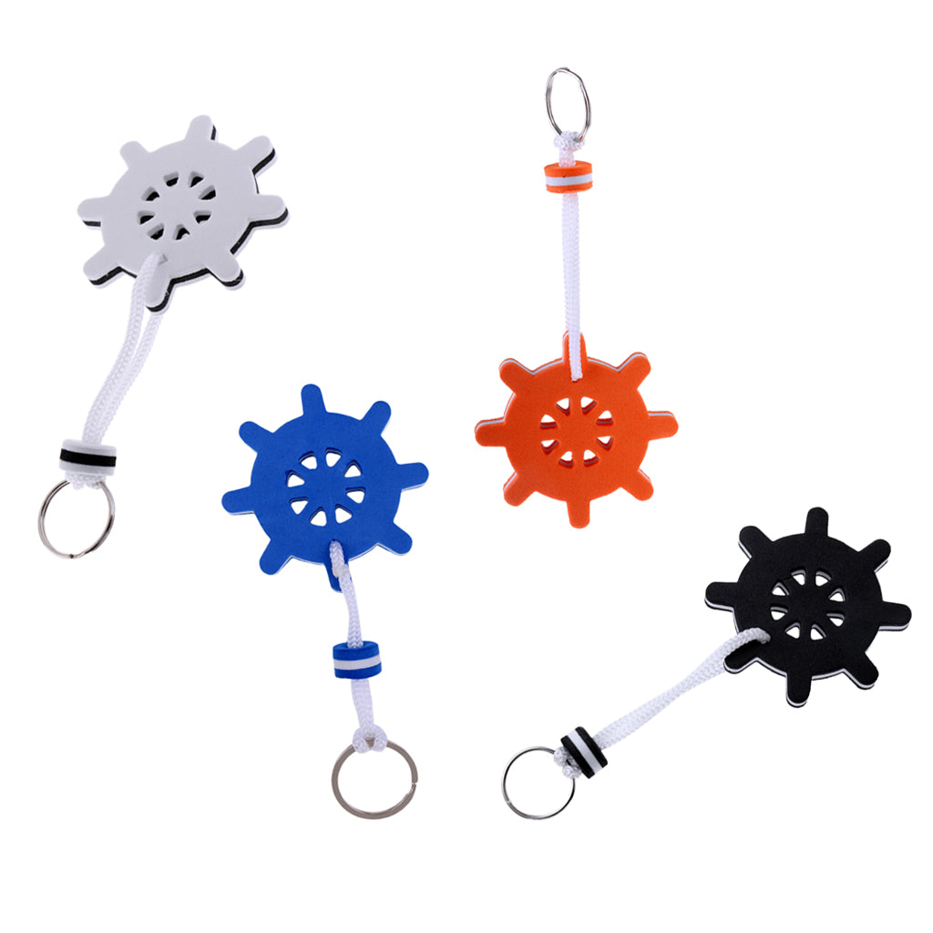 4pcs Floating Key Ring Marine Boat Nautical Kayaking Floating Foam Keychain