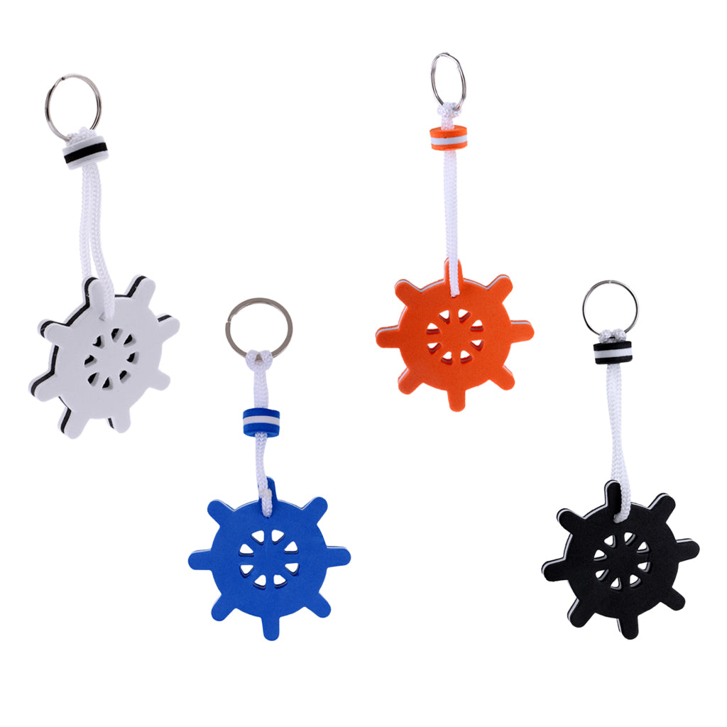 4pcs Floating Key Ring Marine Boat Nautical Kayaking Floating Foam Keychain