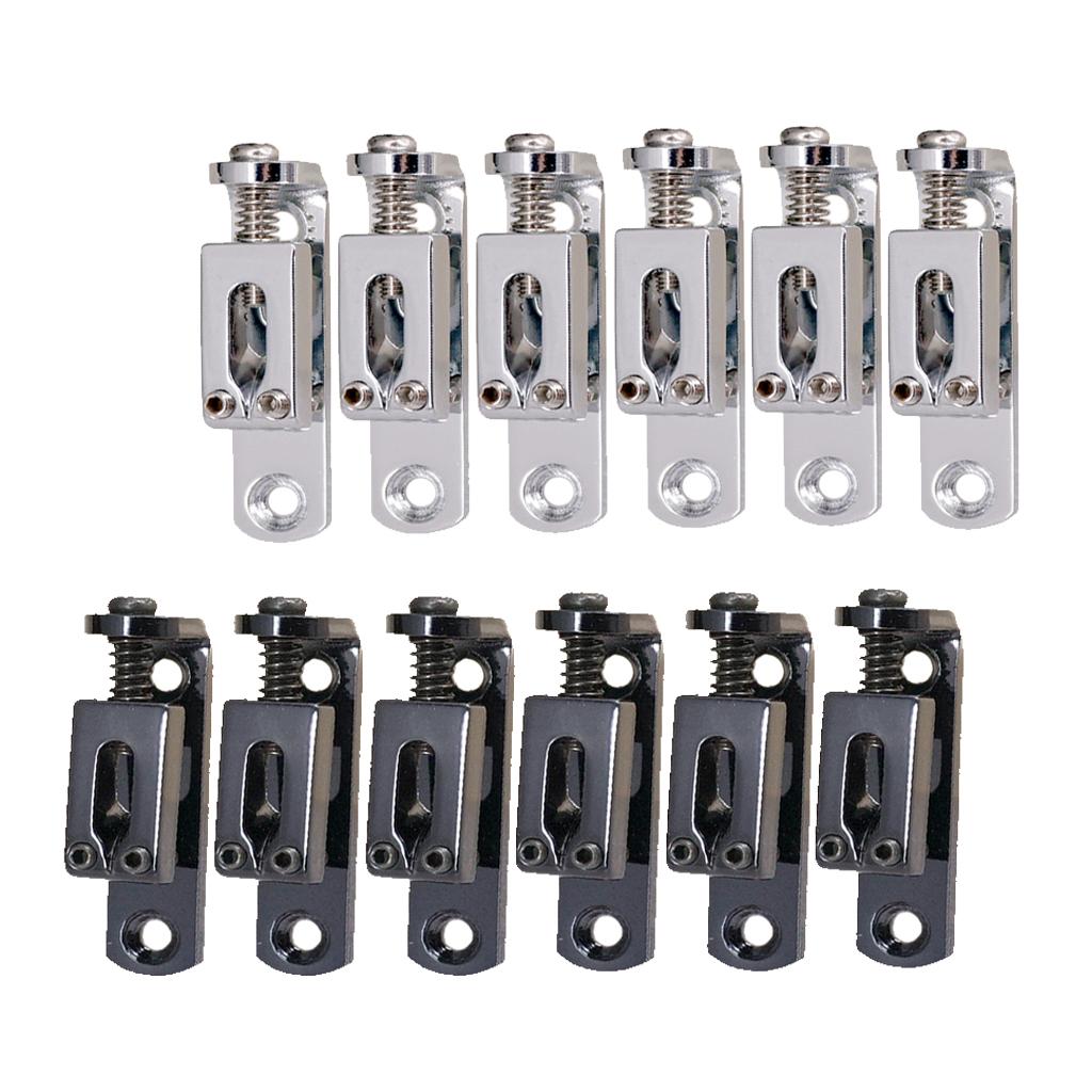 2 Colors Individual Single Bridge Saddles for 6-String Electric Guitar Parts