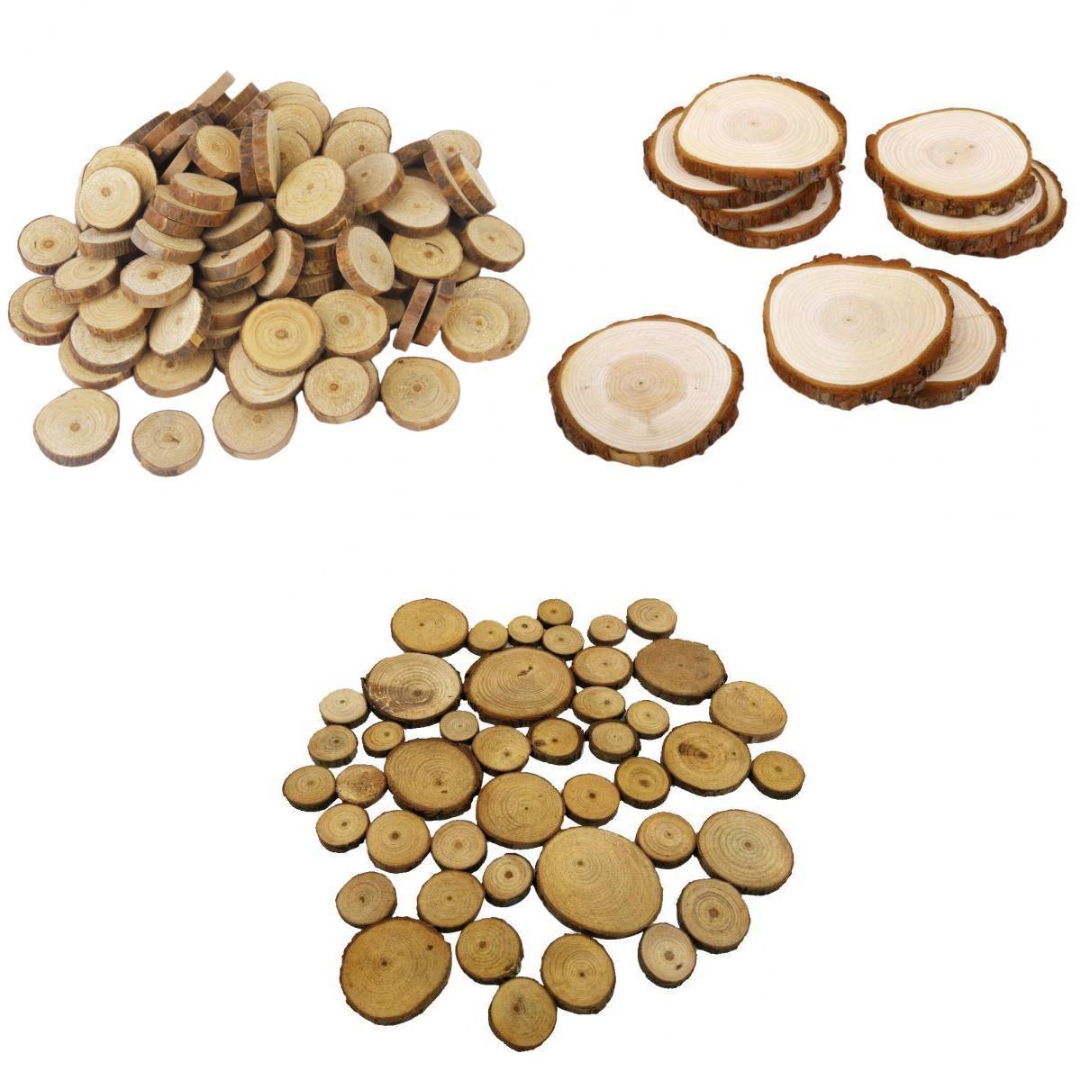 160 Pieces Natural Wooden Slices for DIY Ornaments Crafts Home Decoration