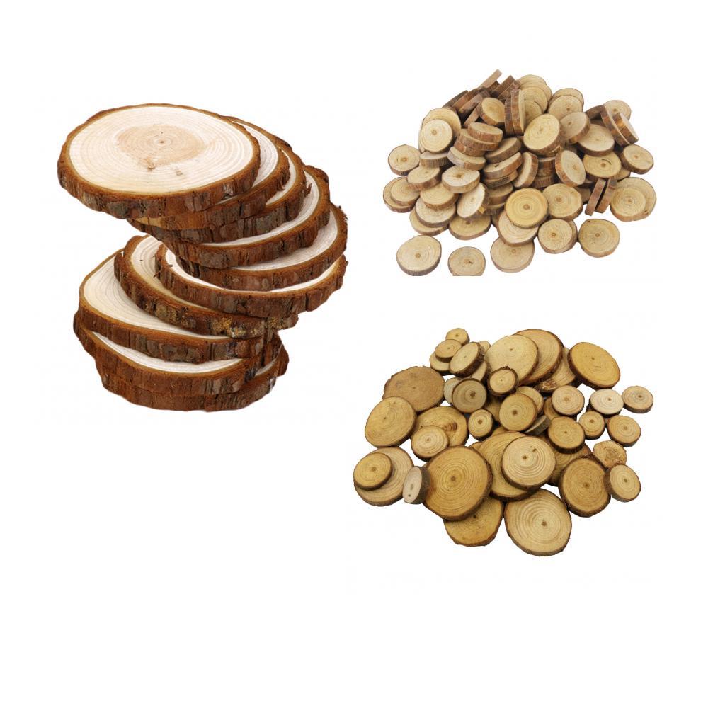 160 Pieces Natural Wooden Slices for DIY Ornaments Crafts Home Decoration