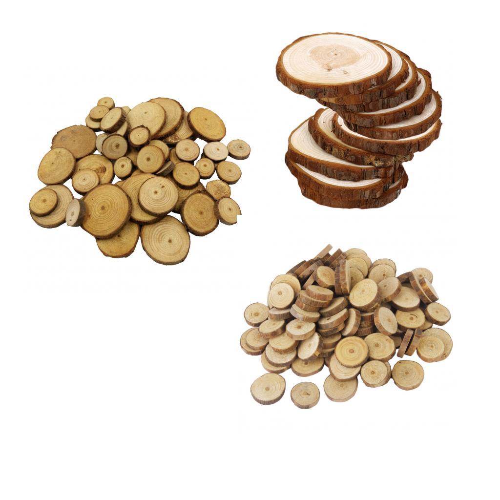 160 Pieces Natural Wooden Slices for DIY Ornaments Crafts Home Decoration