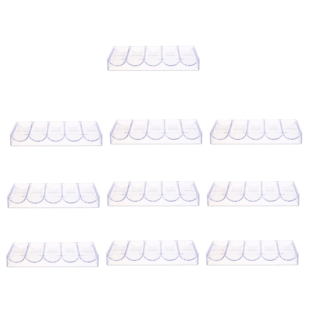 Acrylic Poker Chips Tray Storage Case 100 Chips for Party Home Casino