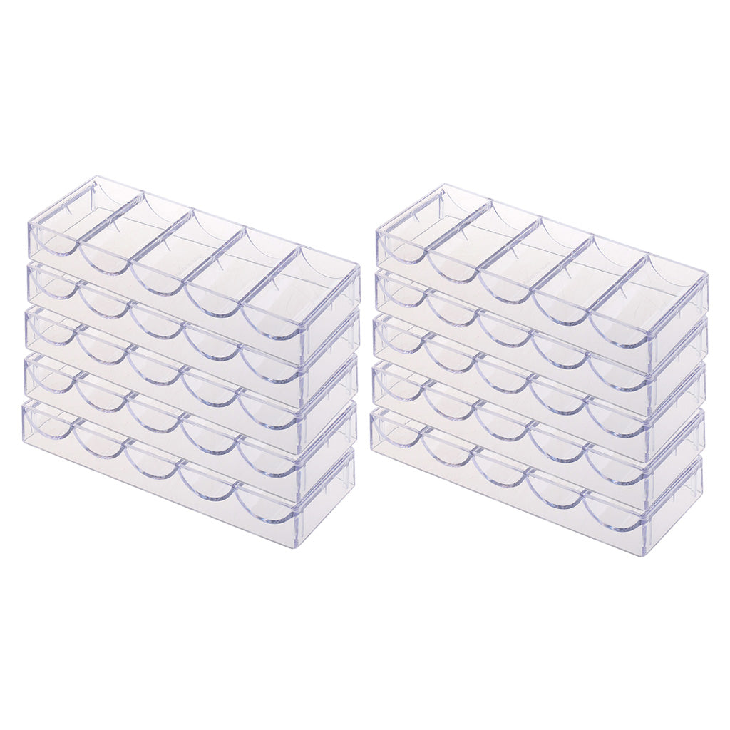 Acrylic Poker Chips Tray Storage Case 100 Chips for Party Home Casino