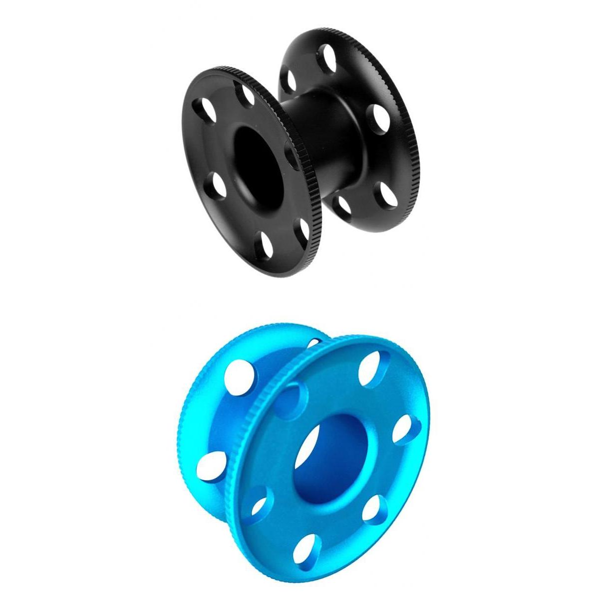 2 Pieces Aluminum Alloy Scuba Diver Finger Reel Guide Line Spool Blue Black