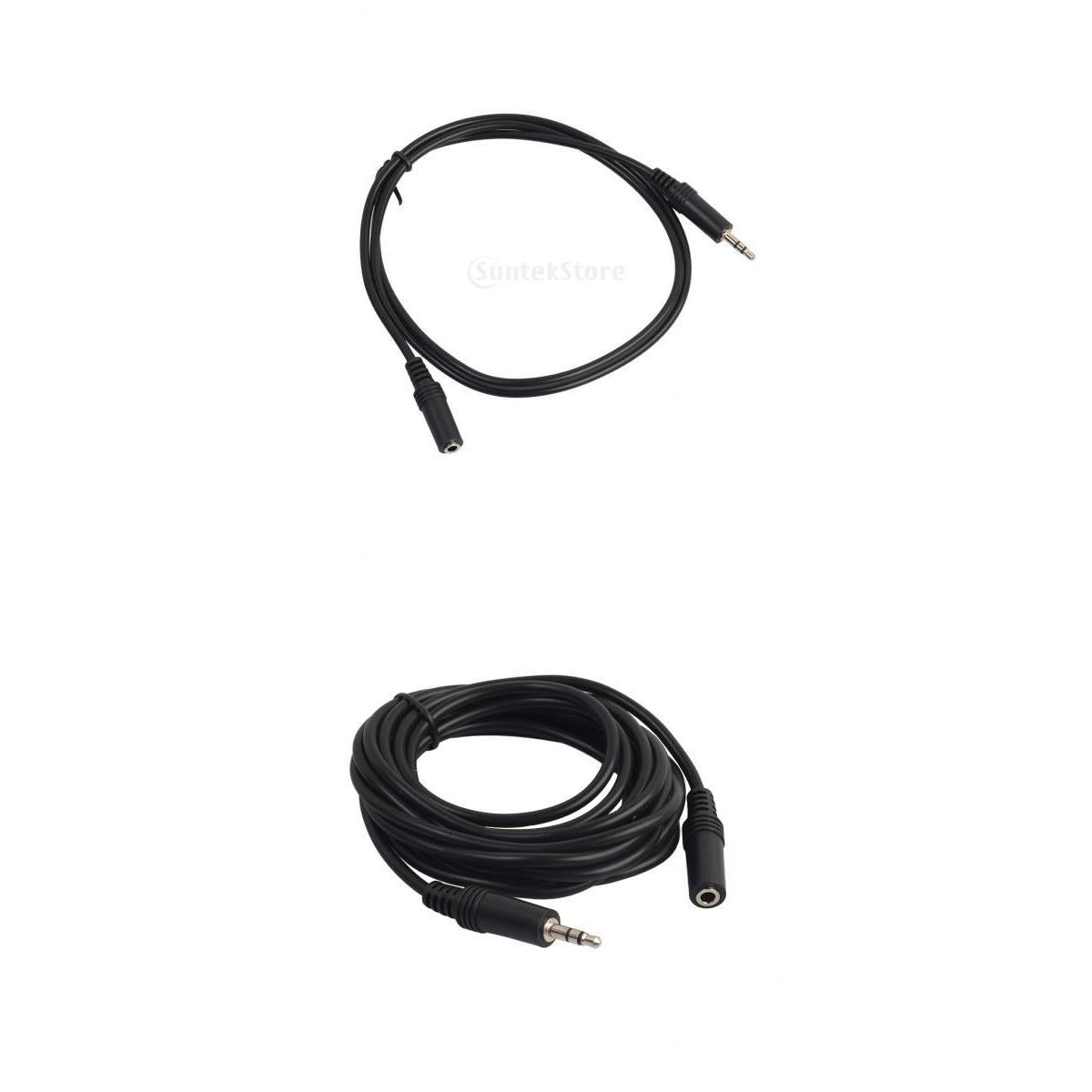 2 Pieces 3.5mm Jack Male to Female Audio Extension Aux Cable for Headset