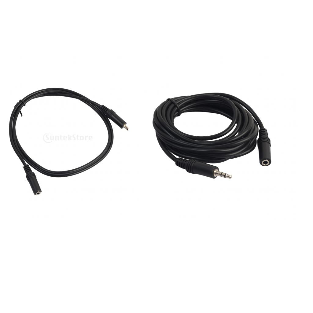 2 Pieces 3.5mm Jack Male to Female Audio Extension Aux Cable for Headset