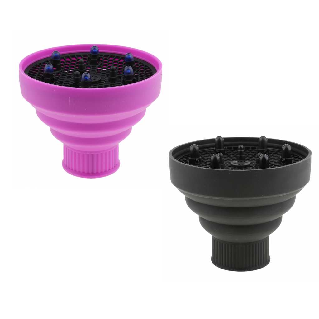 2Pieces Universal Silicone Curl Hair Dryer Blower Diffuser Hairdressing Tool