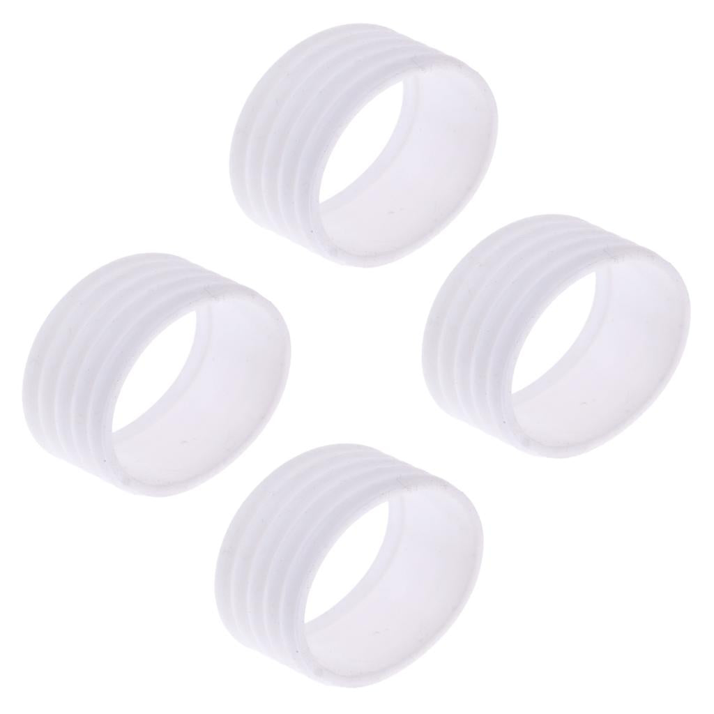 4Pcs Badminton Tennis Racket Handle Fix Ring Protector Band Overgrip White
