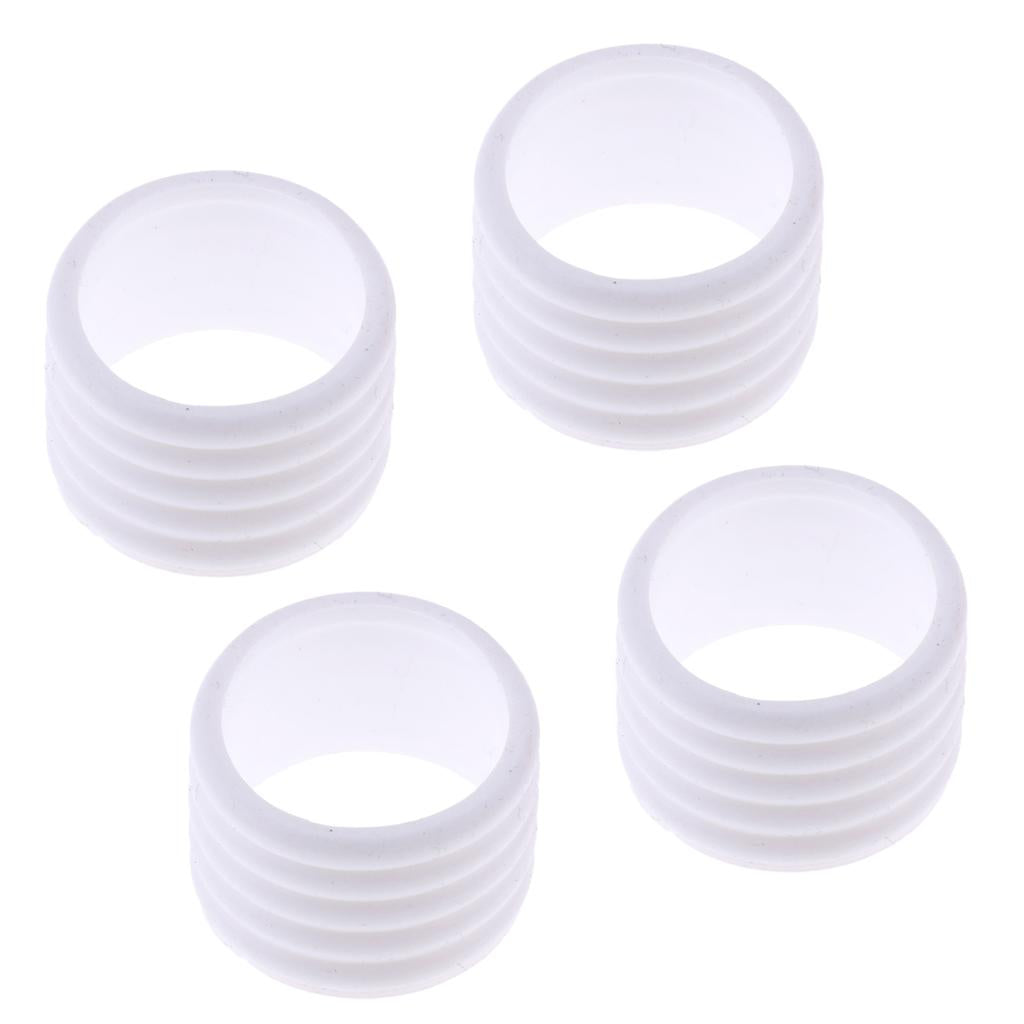 4Pcs Badminton Tennis Racket Handle Fix Ring Protector Band Overgrip White