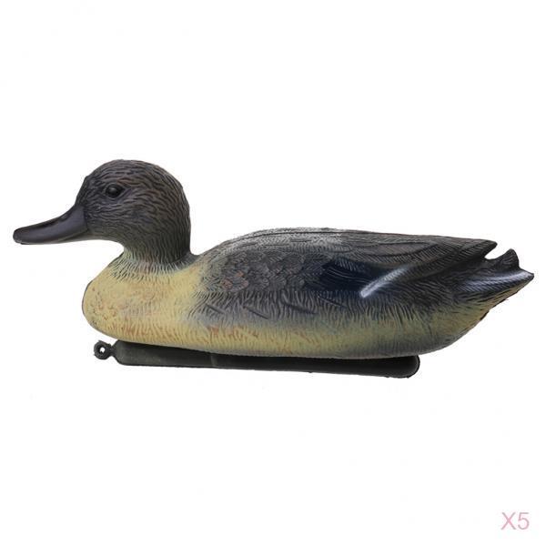 5 Pieces Hunting Male Decoy Plastic Floating Duck Decoy Drake Yard Decor