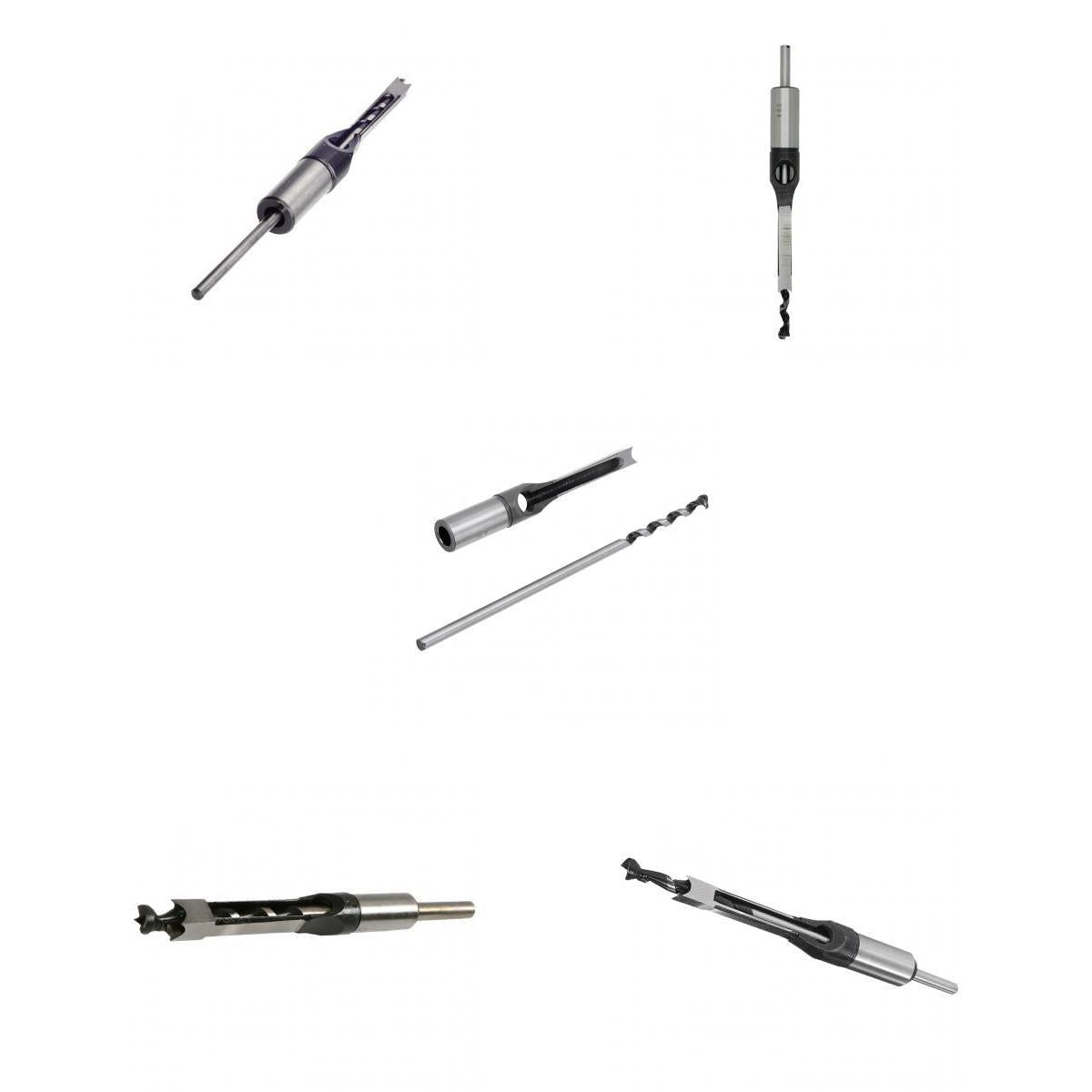 5 Set Square Drill Bit Mortising Chisel Woodworking Tool 8mm-16mm