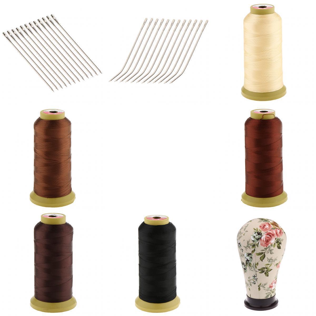 5 Sewing Braid Thread I J Needle Cork Head Model Wig Hair Extensions Making