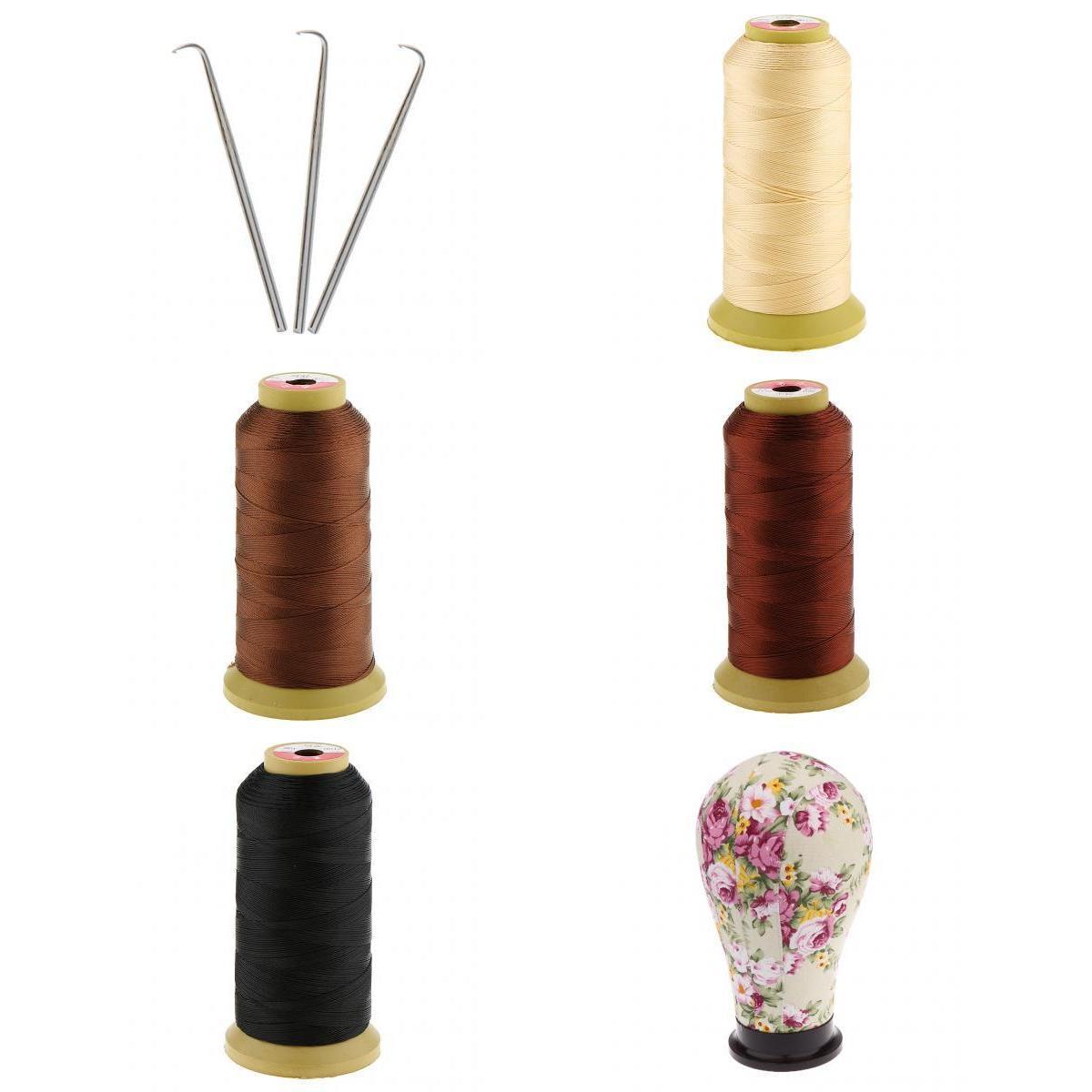4 Sewing Thread Crochet Hook Needle Manikin Head Model Wig Hairpieces Making