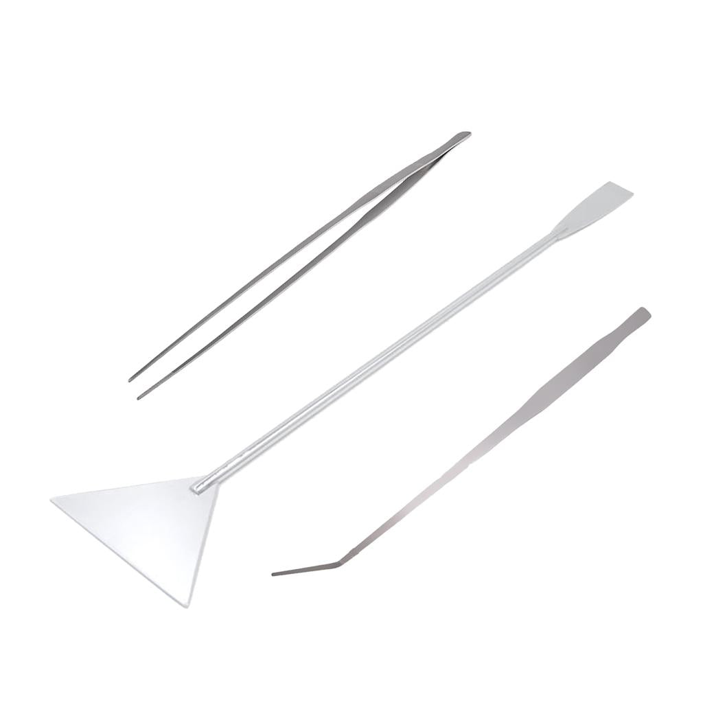 2Pcs Stainless Steel Aquarium Live Tank Plant Tweezer With Substrate Spatula