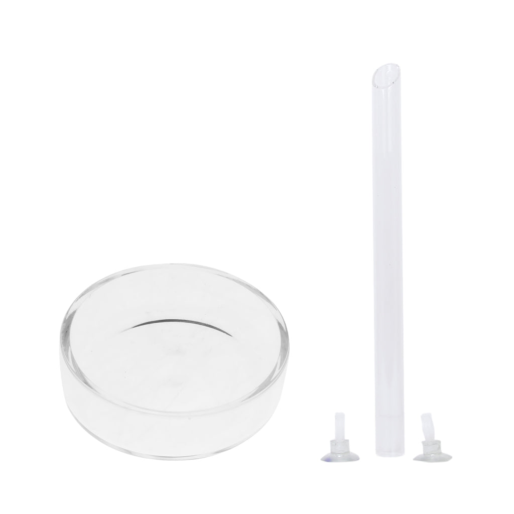 Aquarium Fish Tank Shrimp Feeding Food Dish Tray Feeder Tube With 27cm Tube