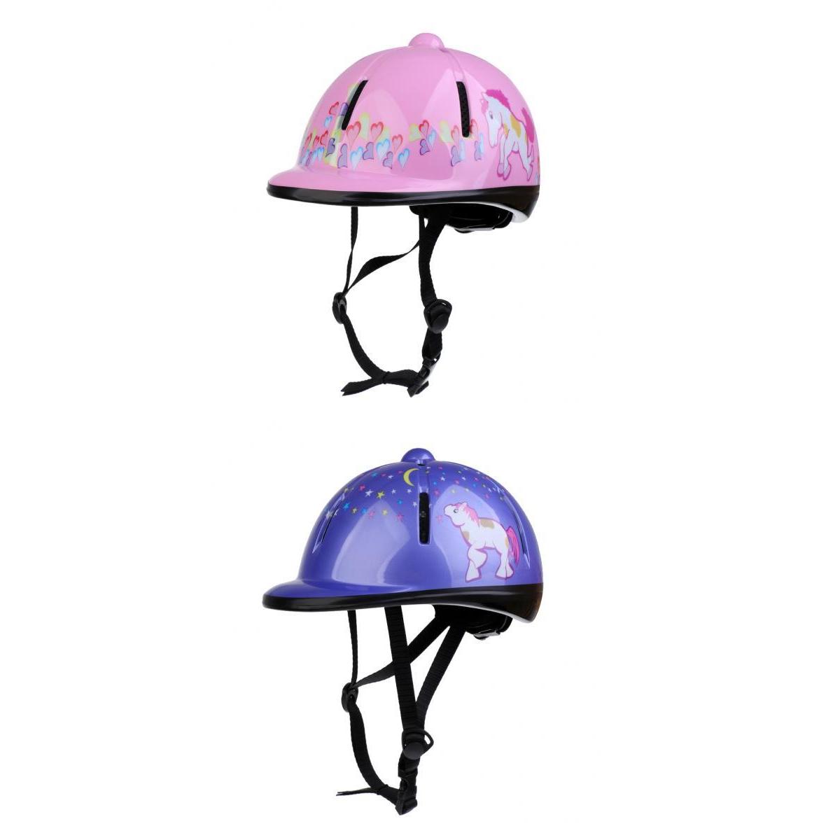 2 Pieces Adjustable Kids Horse Riding Hat Safety Equestrian Helmet