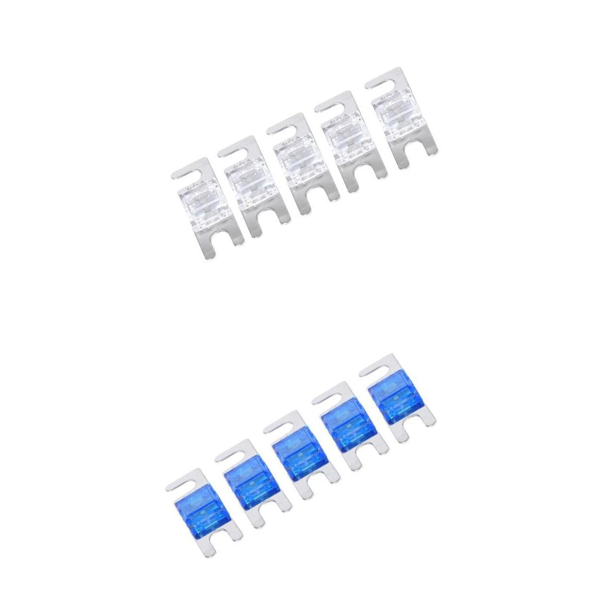 10 Pieces 80A+60A Mini ANL Bolt Fork Fuse Kit Car Audio Circuit Breaker
