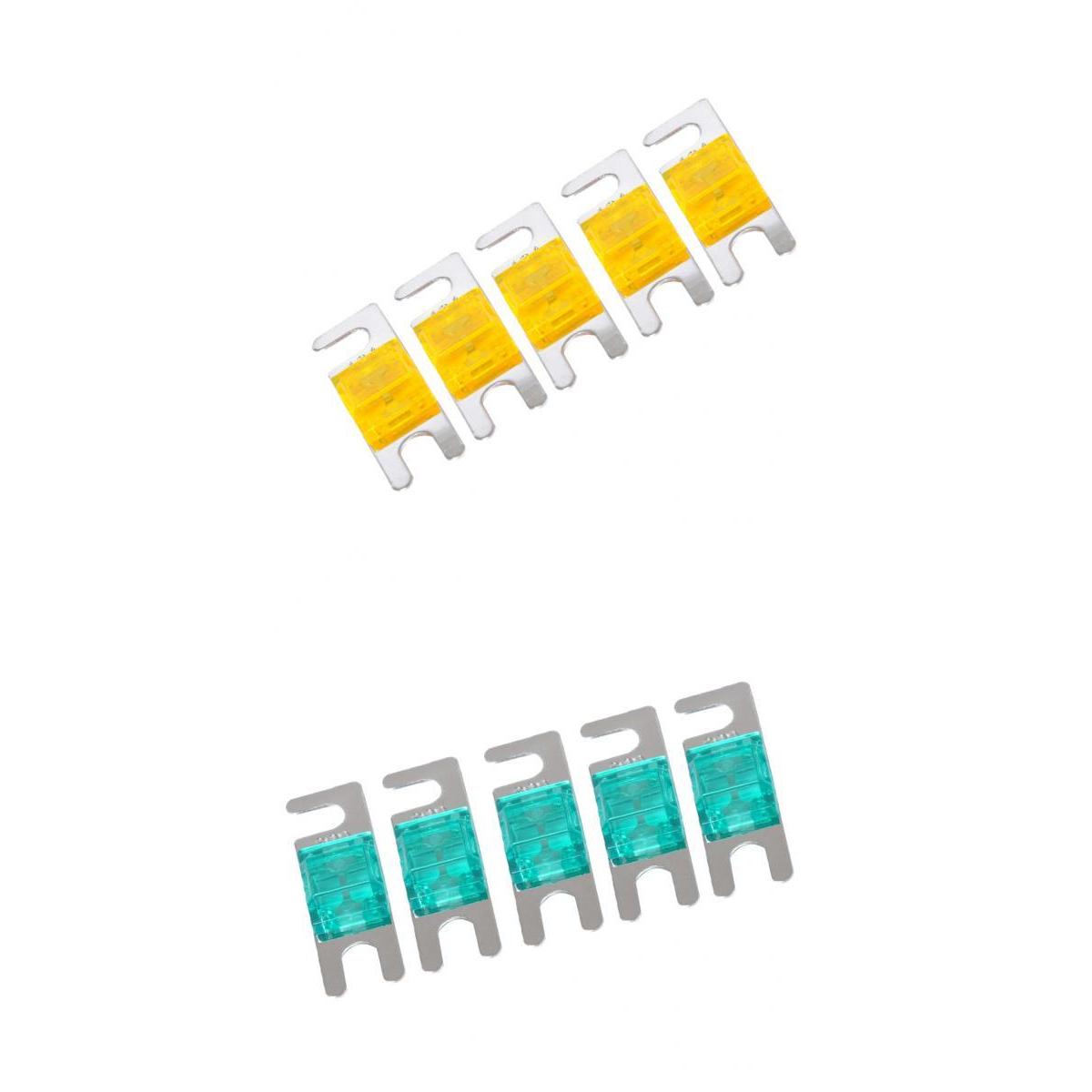 10 Pieces 40A+30A Mini ANL Bolt Fork Fuse Kit Car Audio Circuit Breaker
