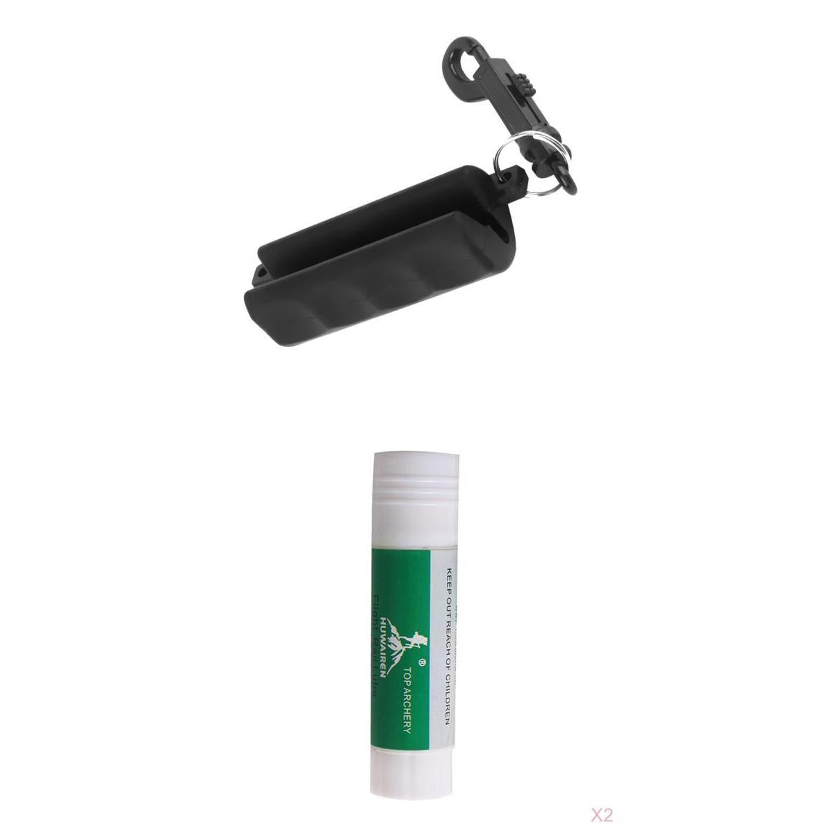 2 Pieces Archery Bowstring Wax Strings Protect + Silica Gel Arrow Puller