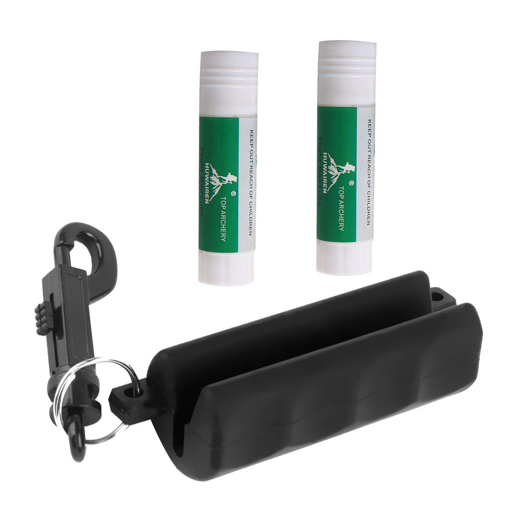 2 Pieces Archery Bowstring Wax Strings Protect + Silica Gel Arrow Puller