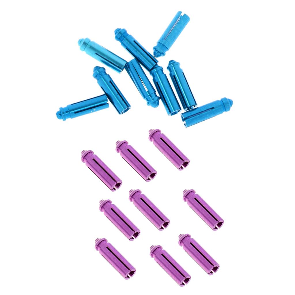 18 Pieces Anodised Aluminum Dart Flight Savers / Protectors Purple + Blue