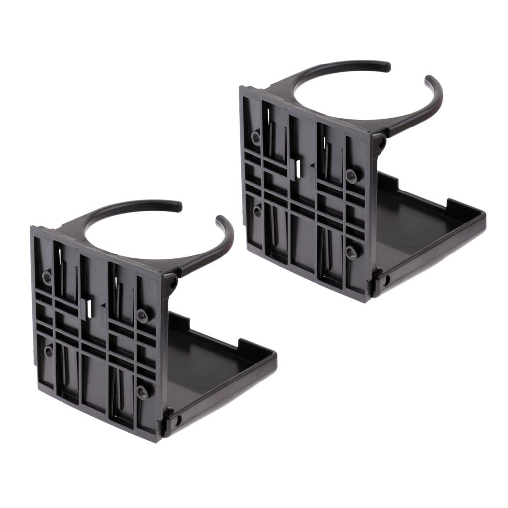 2 Pieces Black Plastic Drink Holder for Soccer Table Foosball Table