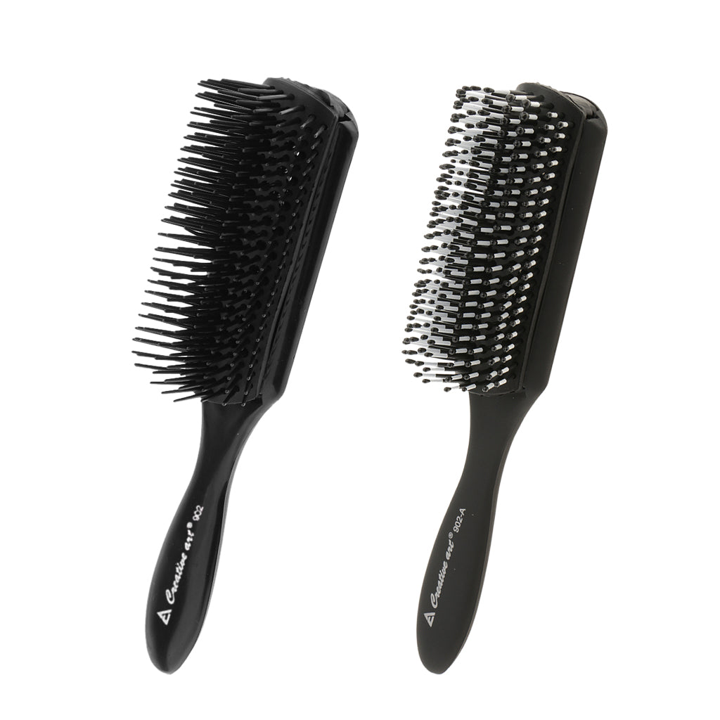 2 Pieces Black Salon Barber Anti-Static Hairdressing Hair Styling Comb Brush
