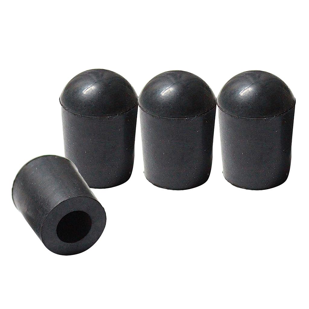 4 Pieces Black Rubber Tip for Upright Double Bass Endpin
