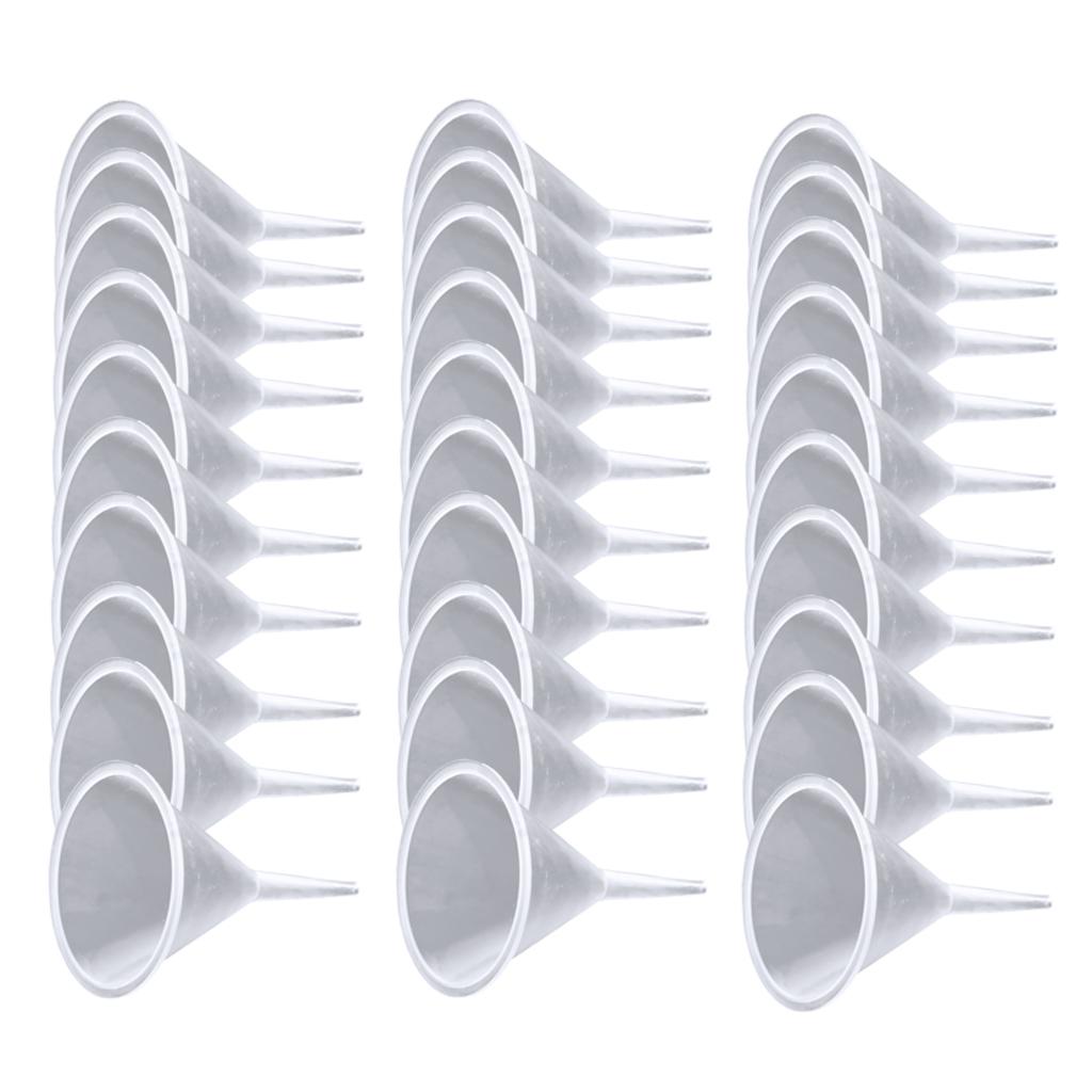 30pcs Small Plastic For Perfume Diffuser Bottle Mini Liquid Oil Funnels Lab