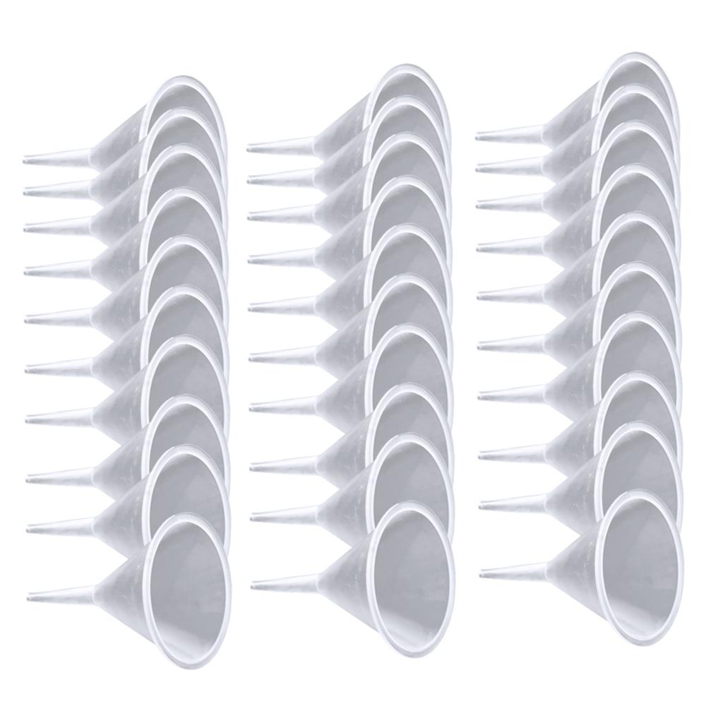 30pcs Small Plastic For Perfume Diffuser Bottle Mini Liquid Oil Funnels Lab