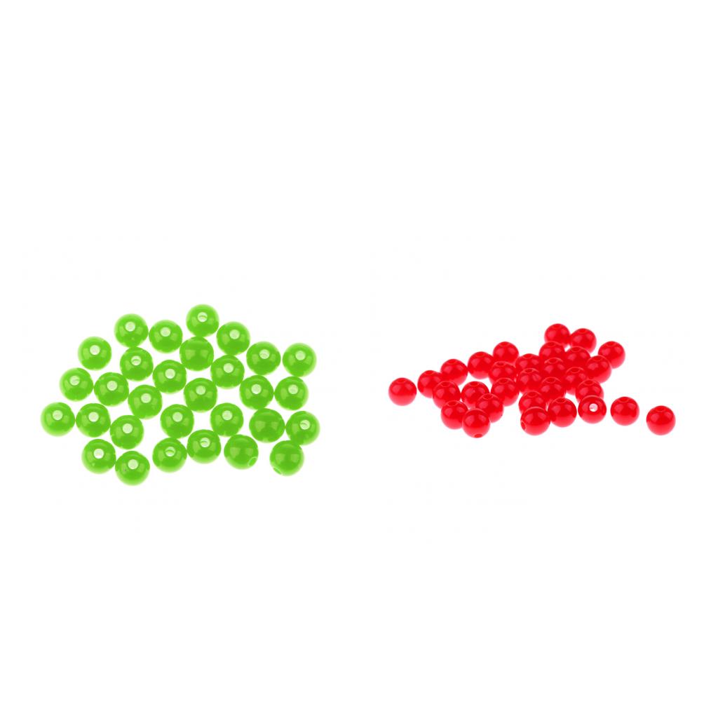 60pcs 6mm Fishing Large Fishing Beads Carp Fishing Stop Rigs Beads