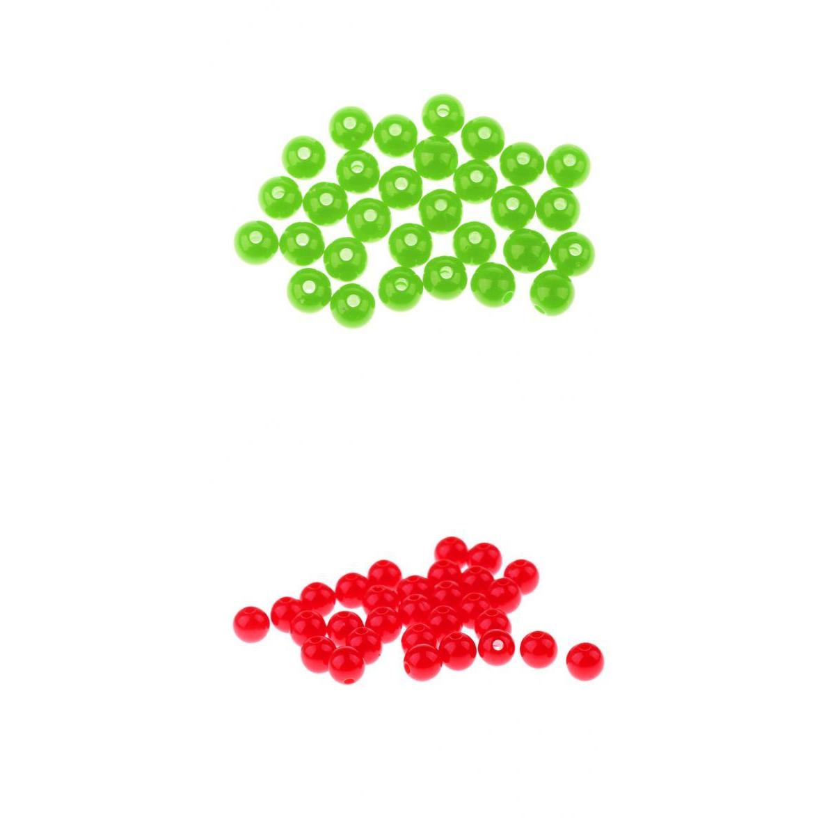 60pcs 6mm Fishing Large Fishing Beads Carp Fishing Stop Rigs Beads
