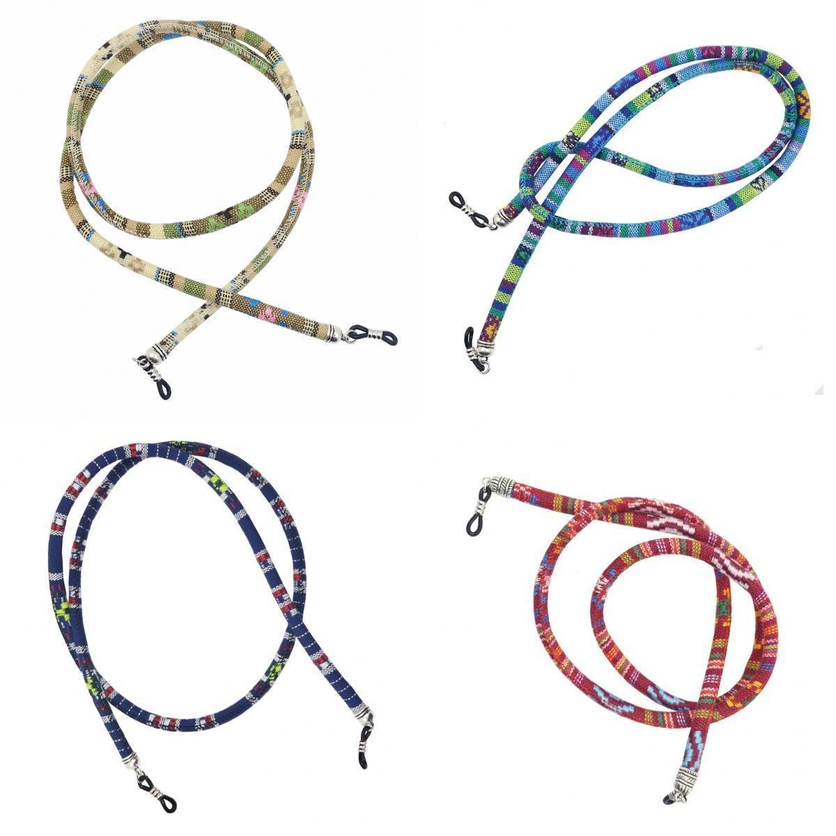 4Pcs Ethnic Coarse Cotton Eyeglasses Rope Sunglasses Holder Chain Retainer