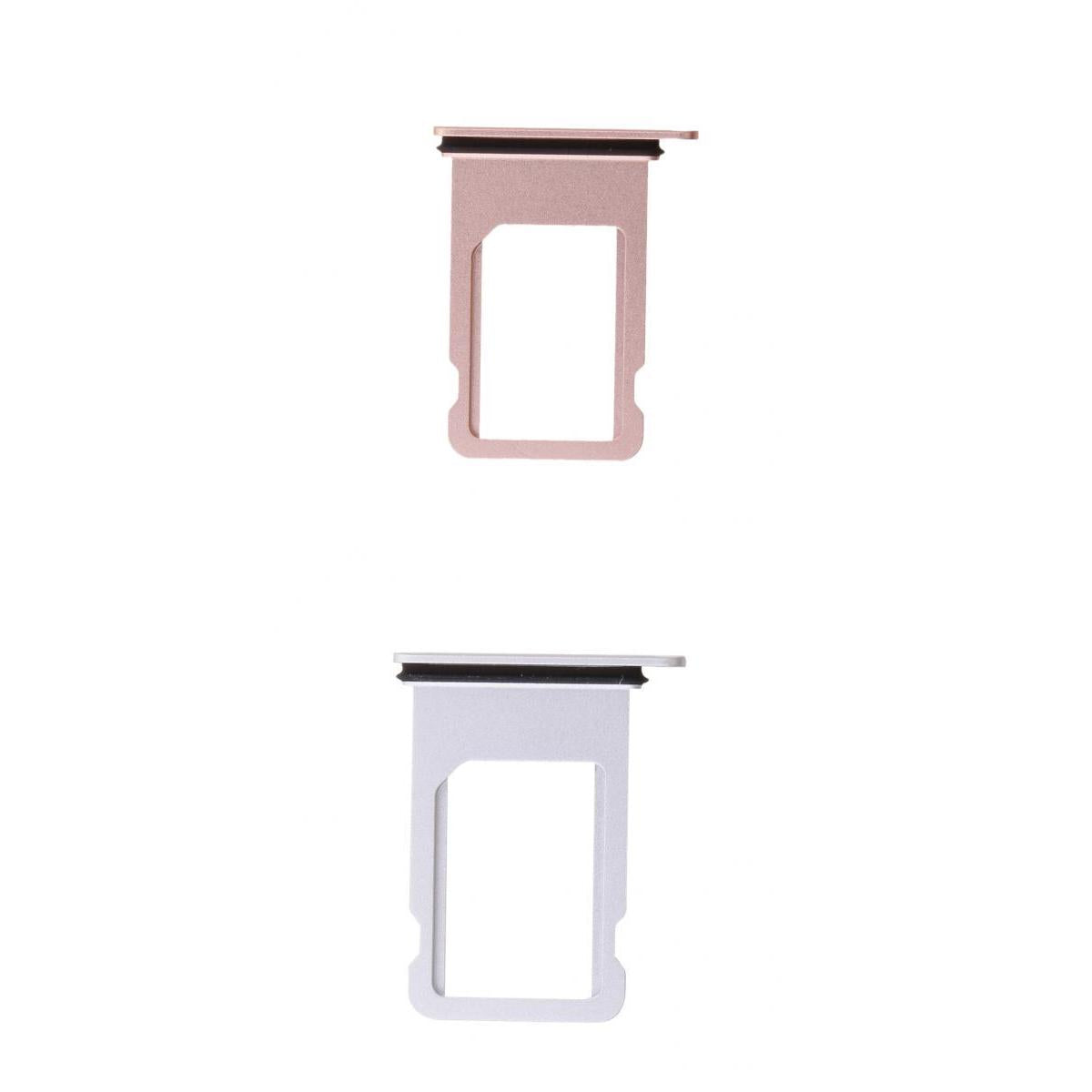 2 Piece Sim Card Tray Slot Holder Replacement for Apple iPhone 8 Gold+Silver