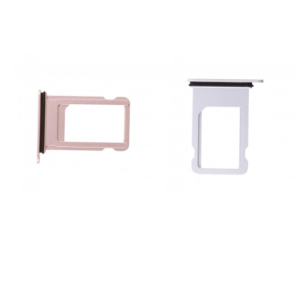 2 Piece Sim Card Tray Slot Holder Replacement for Apple iPhone 8 Gold+Silver