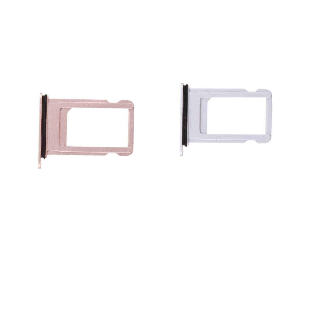 2 Piece Sim Card Tray Slot Holder Replacement for Apple iPhone 8 Gold+Silver