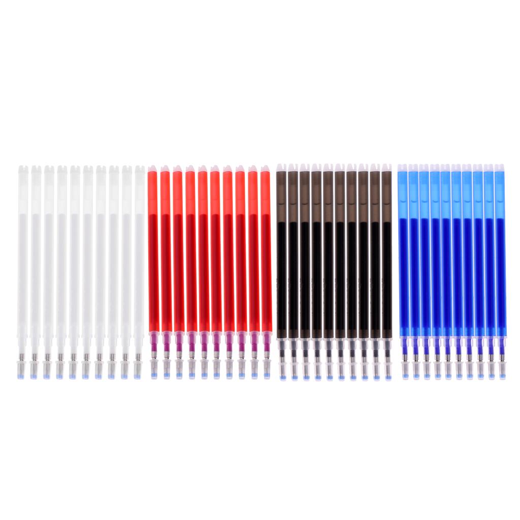 40pcs High Temperature Disappearing Refill Pen Heat Erase Pen Sewing Tools