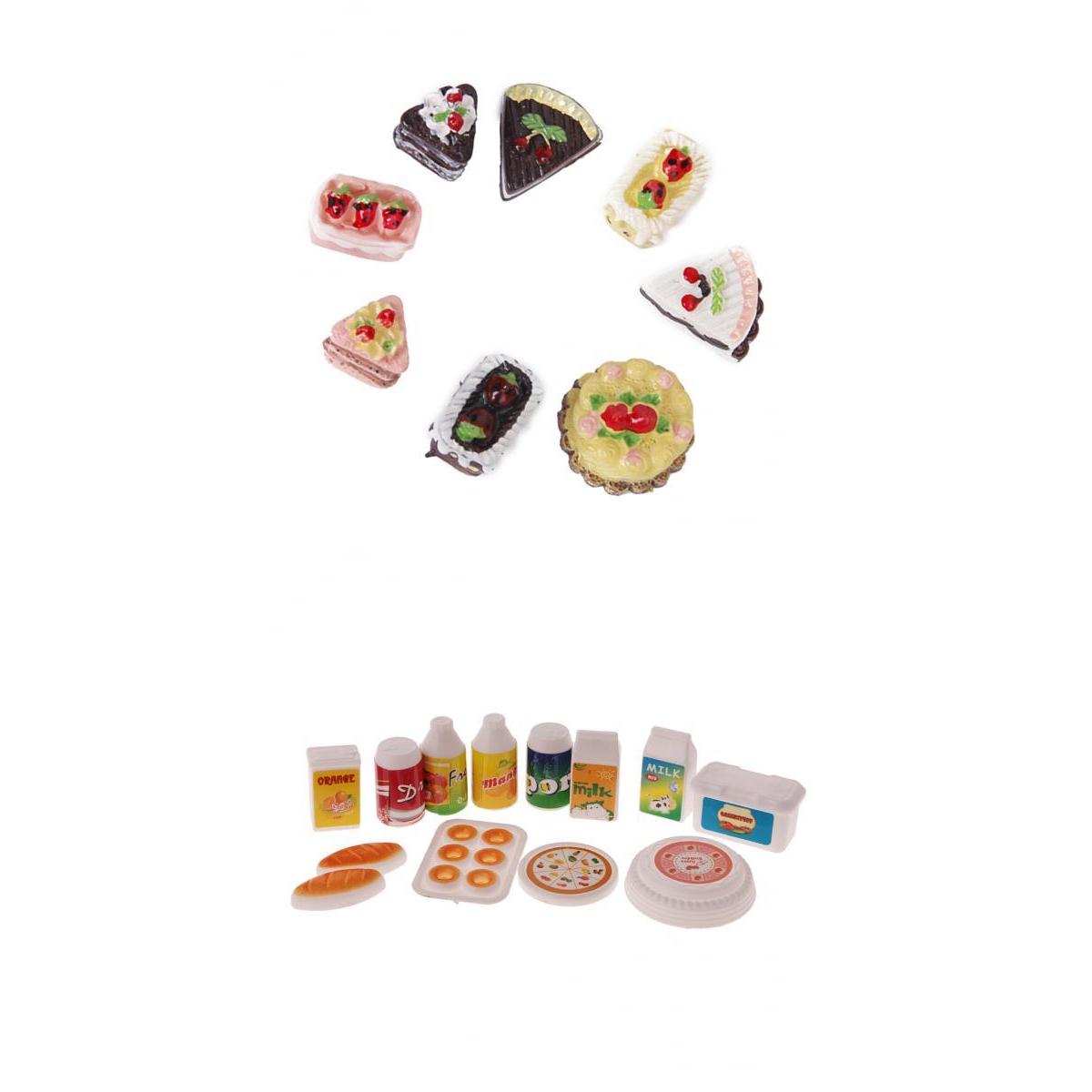 20Pcs Miniature Kitchenware Cookware Cake for Barbie Dolls House Accessories