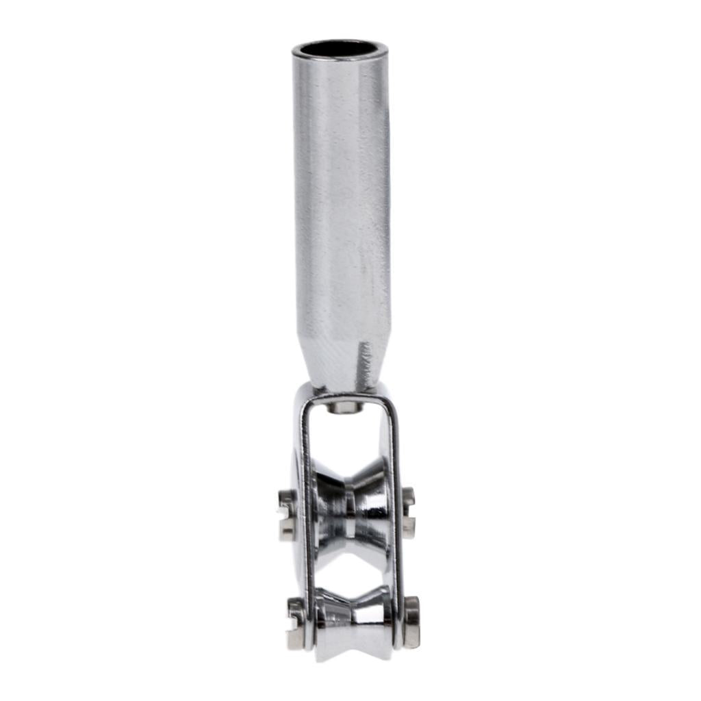 2Pcs Heavy Duty Trolling Fishing Double Roller Rod Guide Top Bearing 6/10mm