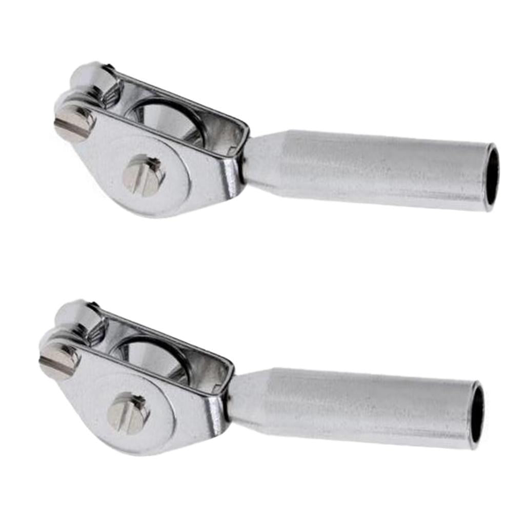 2Pcs Heavy Duty Trolling Fishing Double Roller Rod Guide Top Bearing 6/10mm