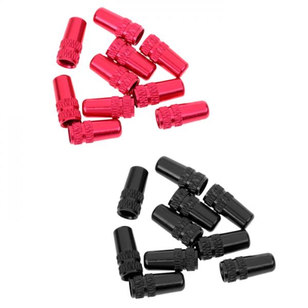 20Pcs MTB Bike Bicycle Aluminum Alloy Presta Valve Cap Dust Cover Red Black
