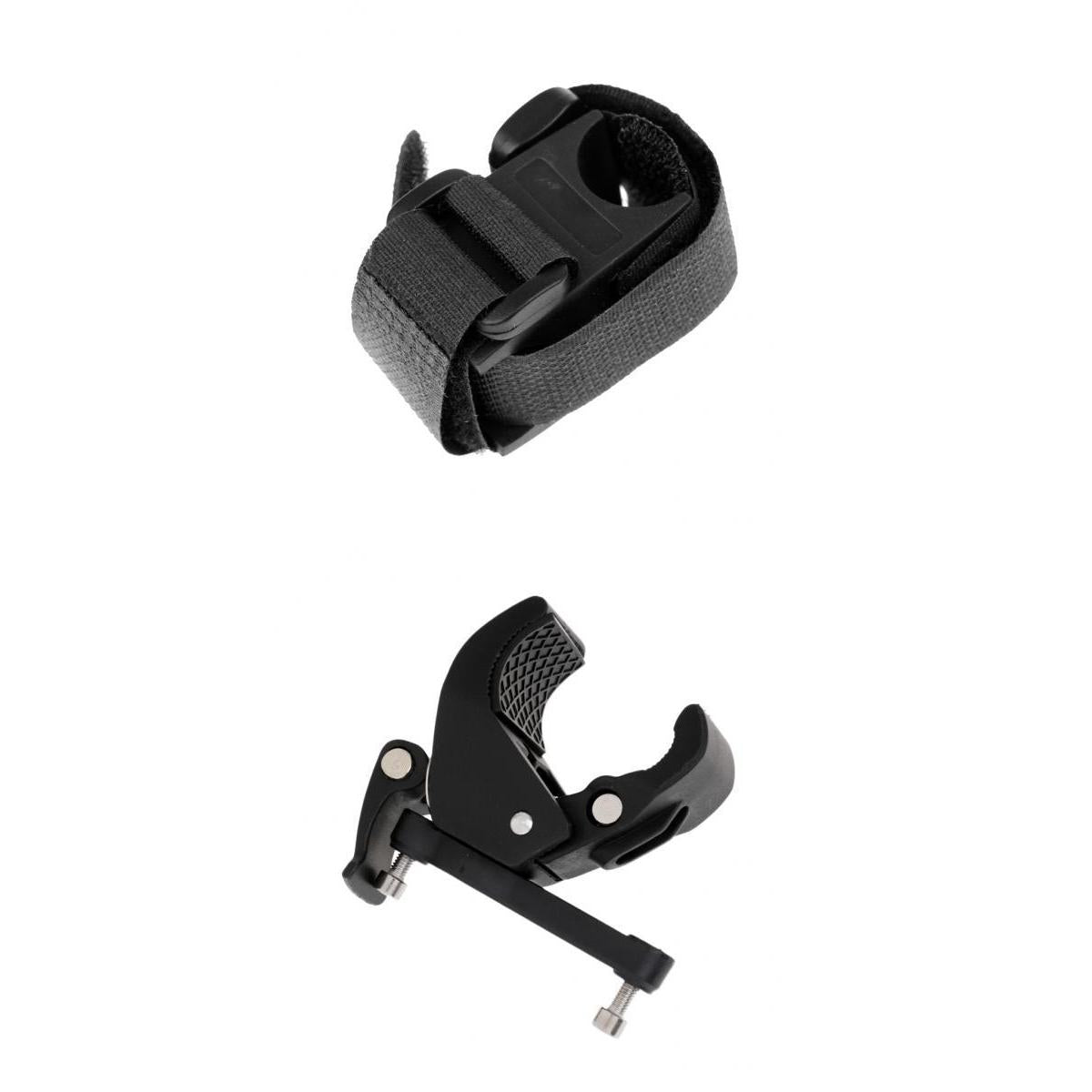 Bike Flashlight Lamp Torch Clamp Holder + Handlebar Water Bottle Cage Holder