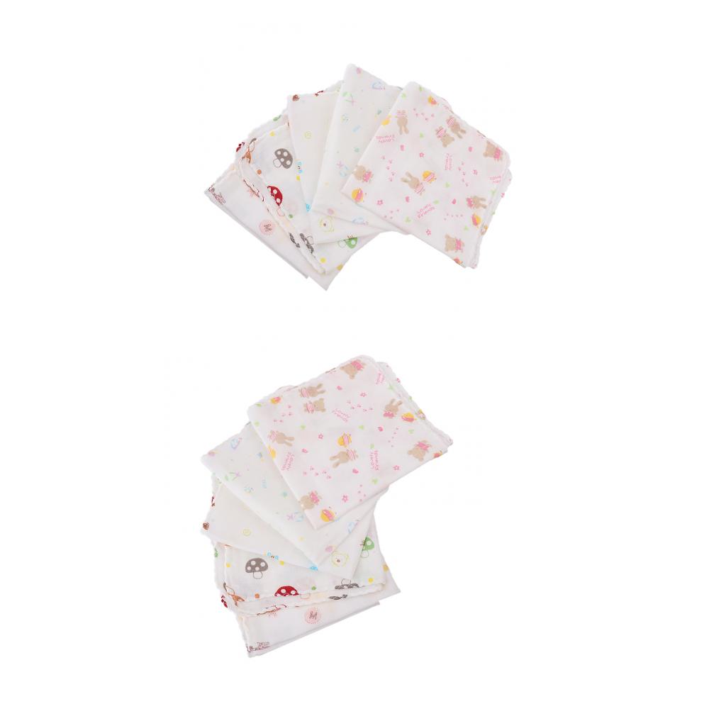 Baby Burp Cloths Handkerchief Gauze Nursing Towel 10Pcs