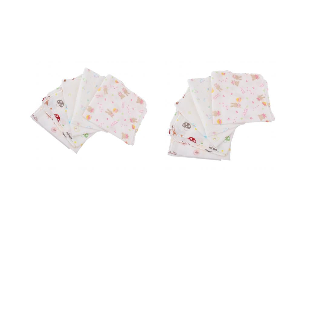 Baby Burp Cloths Handkerchief Gauze Nursing Towel 10Pcs